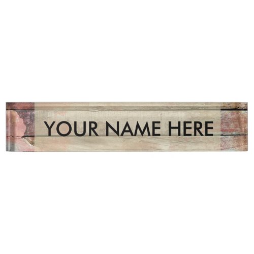 Old wood rustic boat wooden plank desk name plate