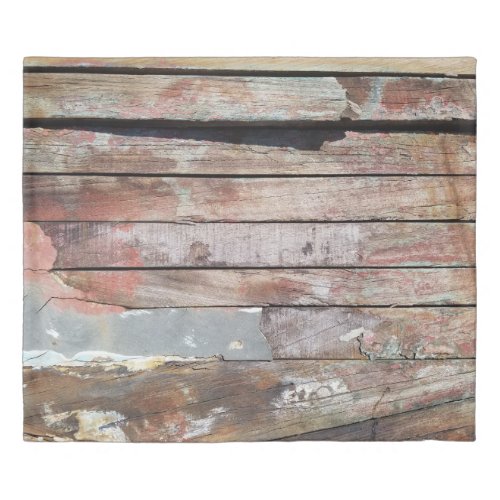 Old wood rustic boat wooden plank duvet cover