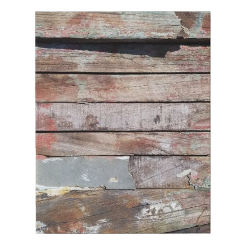 Old wood rustic boat wooden plank faux canvas print