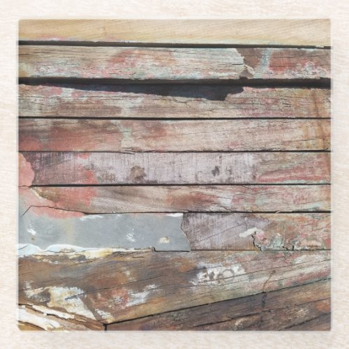 Old wood rustic boat wooden plank glass coaster