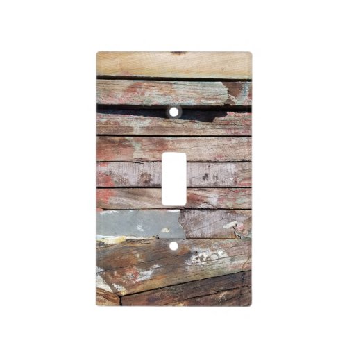 Old wood rustic boat wooden plank light switch cover