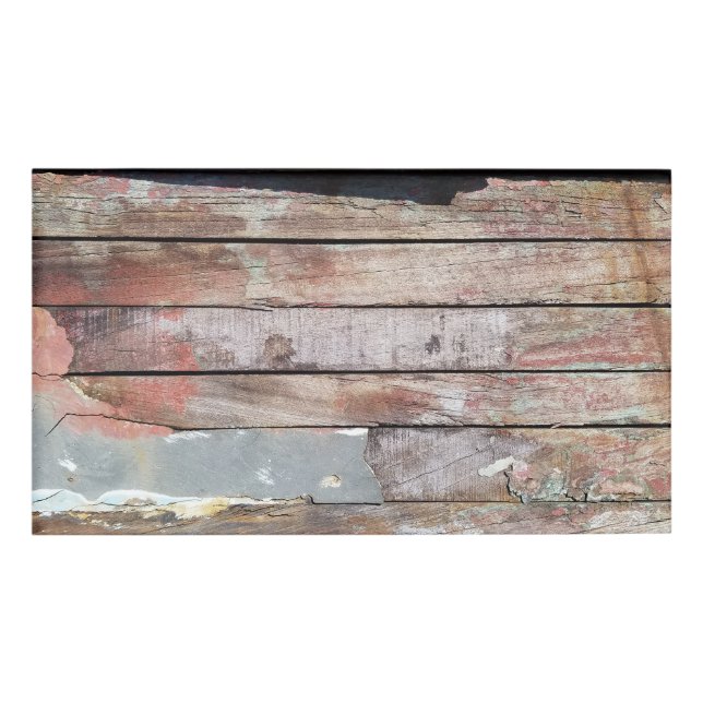 Old wood rustic boat wooden plank name tag (Front)