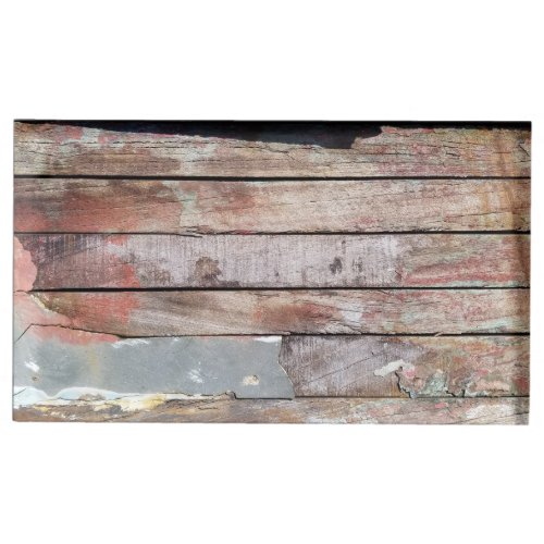 Old wood rustic boat wooden plank place card holder