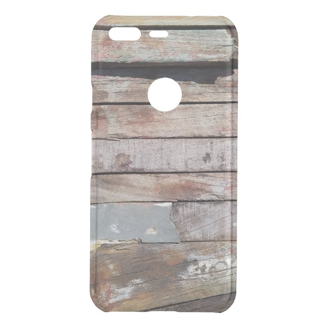 Old wood rustic boat wooden plank uncommon google pixel case (Back)