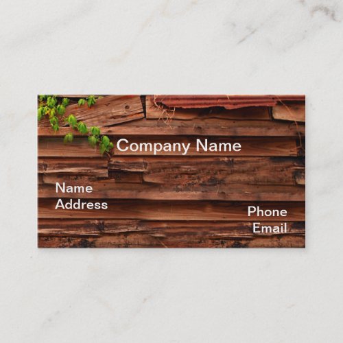 Old Wood Shack Wall Business Card