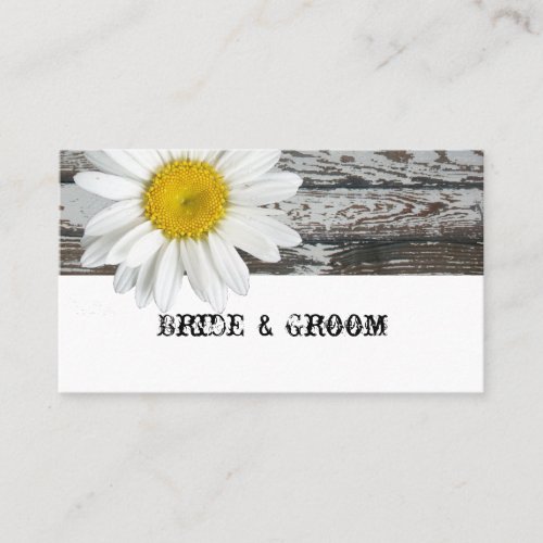 Old Wood Shasta Daisy Place Cards Business Cards