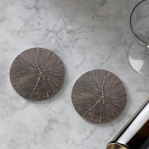 Old Wood Slice Tree Stump Coaster