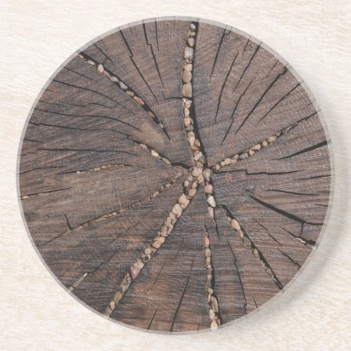 Old Wood Slice Tree Stump Coaster