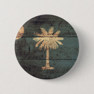 Old Wood South Carolina Flag; Button