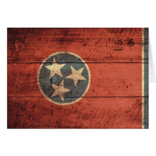 Old Wood Tennessee Flag; (Front Horizontal)