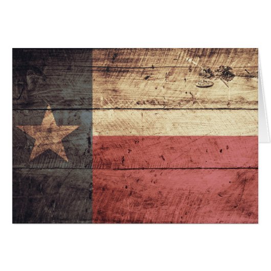 Old Wood Texas Flag Cards (Front Horizontal)