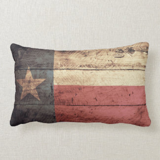 Old Wood Texas Flag Lumbar Pillow