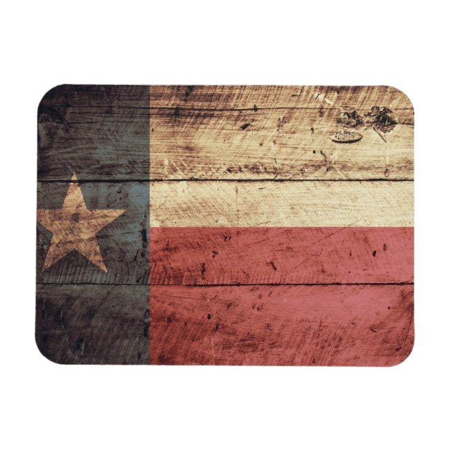Old Wood Texas Flag Magnet (Horizontal)