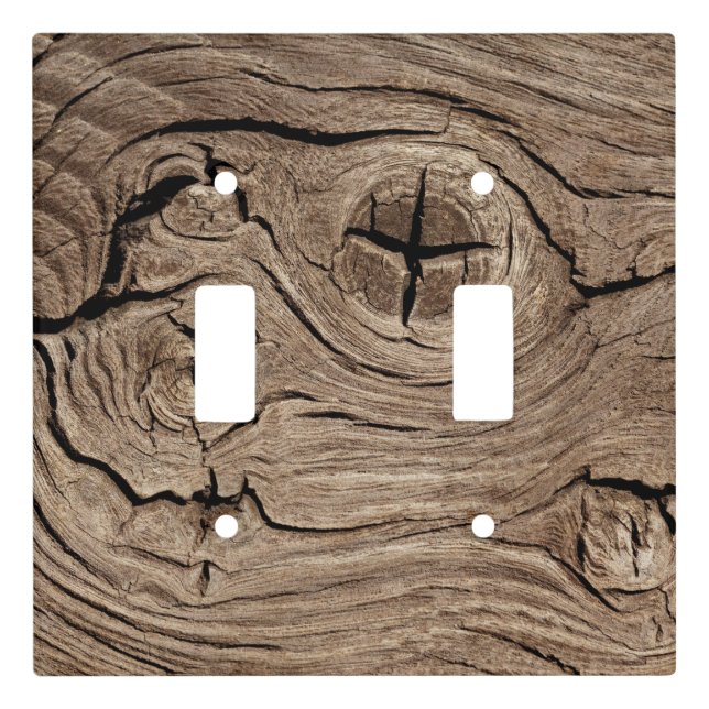 old wood, vintage light switch cover (Front)