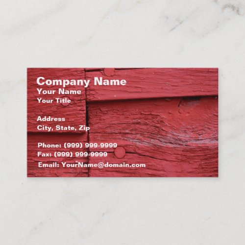 Old Wood with Fresh Red Paint Business Cards