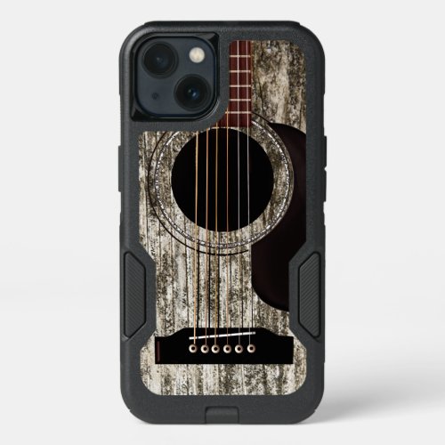 Old Wooden Acoustic Guitar iPhone 13 Case