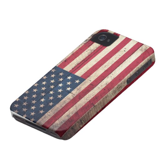 Old Wooden American Flag Case-Mate iPhone Case (Bottom)
