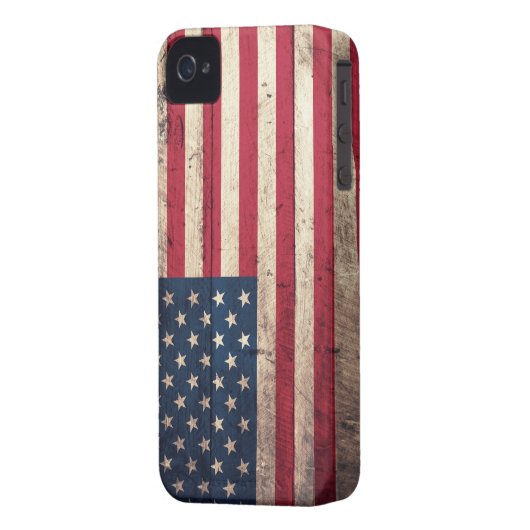 Old Wooden American Flag Case-Mate iPhone Case (Back Left)