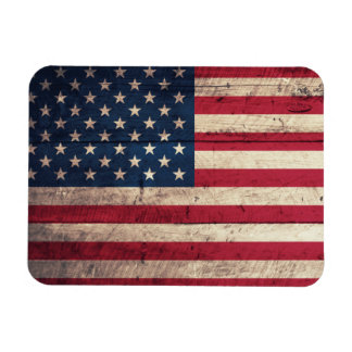 Old Wooden American Flag Magnet