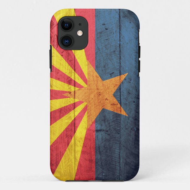 Old Wooden Arizona Flag iPhone 5 Case (Back)