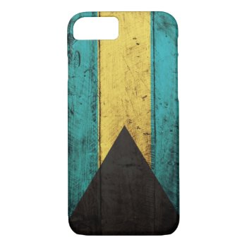 Old Wooden Bahamas Flag Iphone 8/7 Case by FlagWare at Zazzle