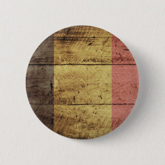 Old Wooden Belgium Flag Button