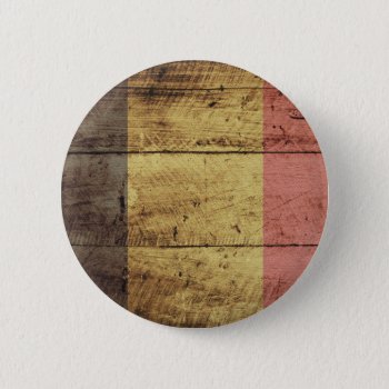 Old Wooden Belgium Flag Button by FlagWare at Zazzle