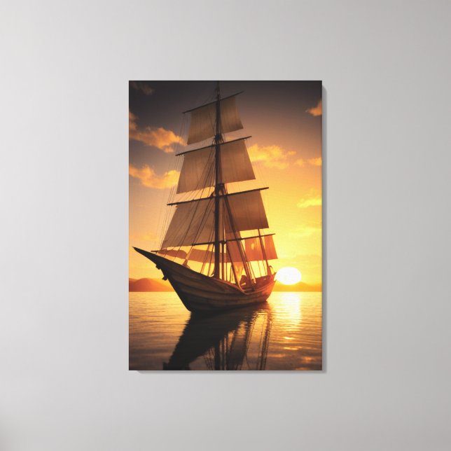 Old Wooden Boat Canvas Print (Front)