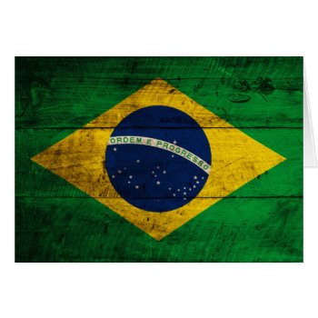 Old Wooden Brazil Flag by FlagWare at Zazzle