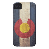 Old Wooden Colorado Flag Case-Mate iPhone Case (Back)