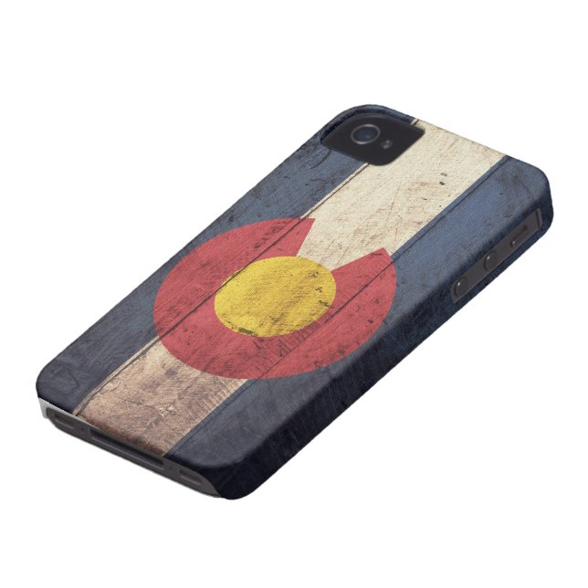 Old Wooden Colorado Flag Case-Mate iPhone Case (Bottom)