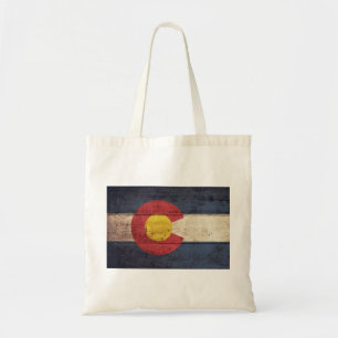 Old Wooden Colorado Flag Tote Bag