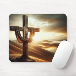 Old Wooden Cross On a Hill Mouse Pad