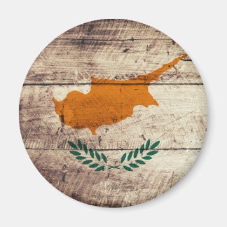 Old Wooden Cyprus Flag Magnet
