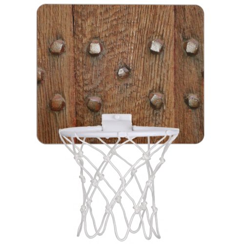 Old Wooden Door Mini Basketball Hoop