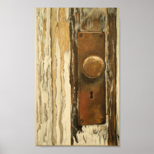 Old Wooden Door Poster