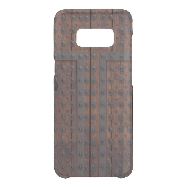 Old Wooden Door With Black Metal Reinforcements Uncommon Samsung Galaxy Case (Back)