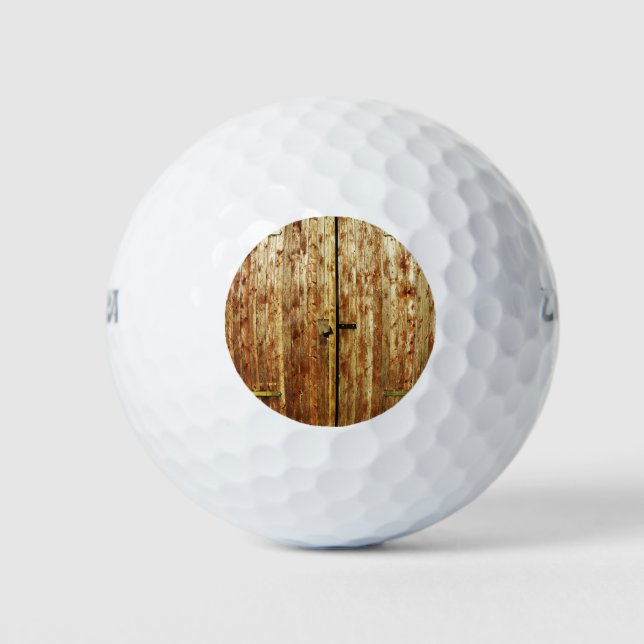 Old Wooden Doors Golf Balls (Front)