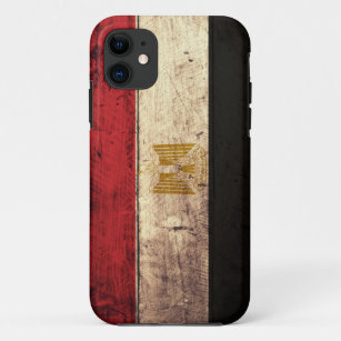 Old Wooden Egypt Flag iPhone 11 Case