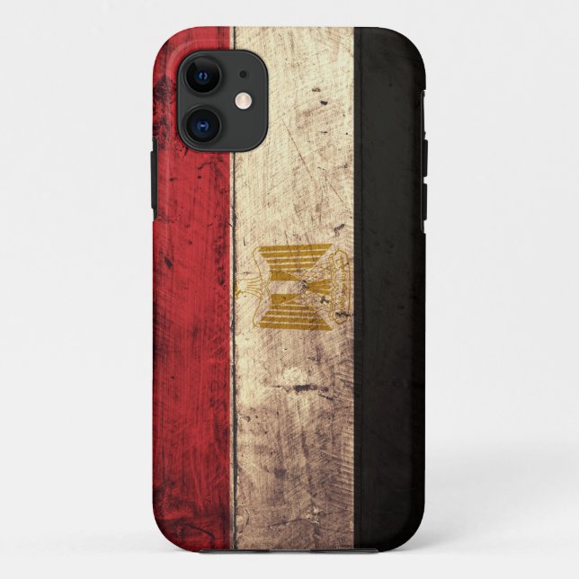 Old Wooden Egypt Flag Case-Mate iPhone Case (Back)