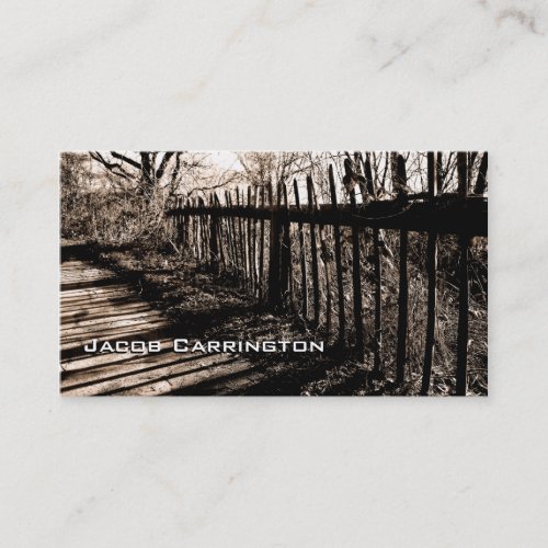 Old Wooden Fence Business Card