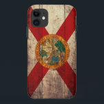Old Wooden Florida Flag; iPhone 11 Case<br><div class="desc">Florida Flag; Floridian</div>