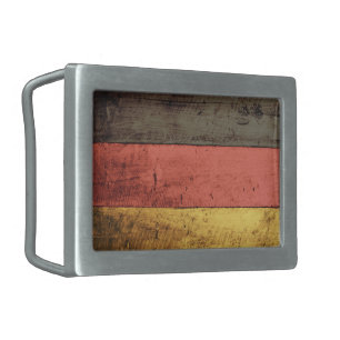 Old Wooden Germany Flag Belt Buckle
