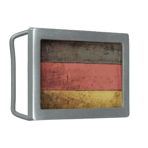 Old Wooden Germany Flag Belt Buckle