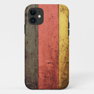 Old Wooden Germany Flag iPhone 11 Case