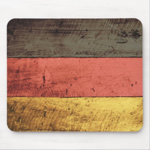 Old Wooden Germany Flag Mouse Pad