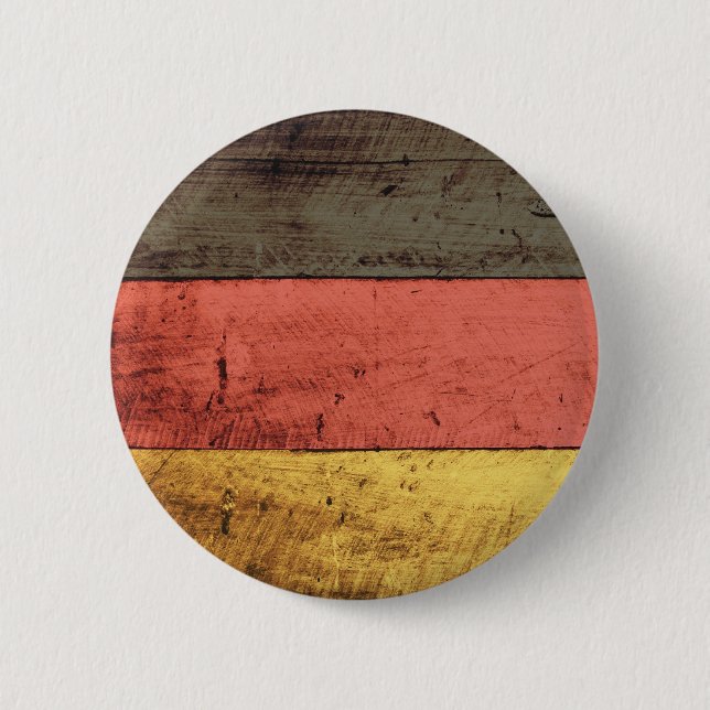 Old Wooden Germany Flag Pinback Button (Front)