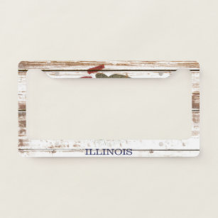 Chicago Illinois Background Metal Novelty License Plate with Sticky Notes
