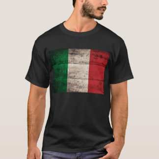 Old Wooden Italian Flag; T-Shirt