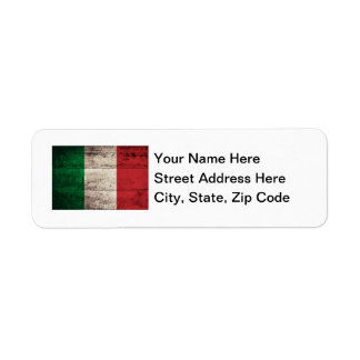 Old Wooden Italy Flag Label